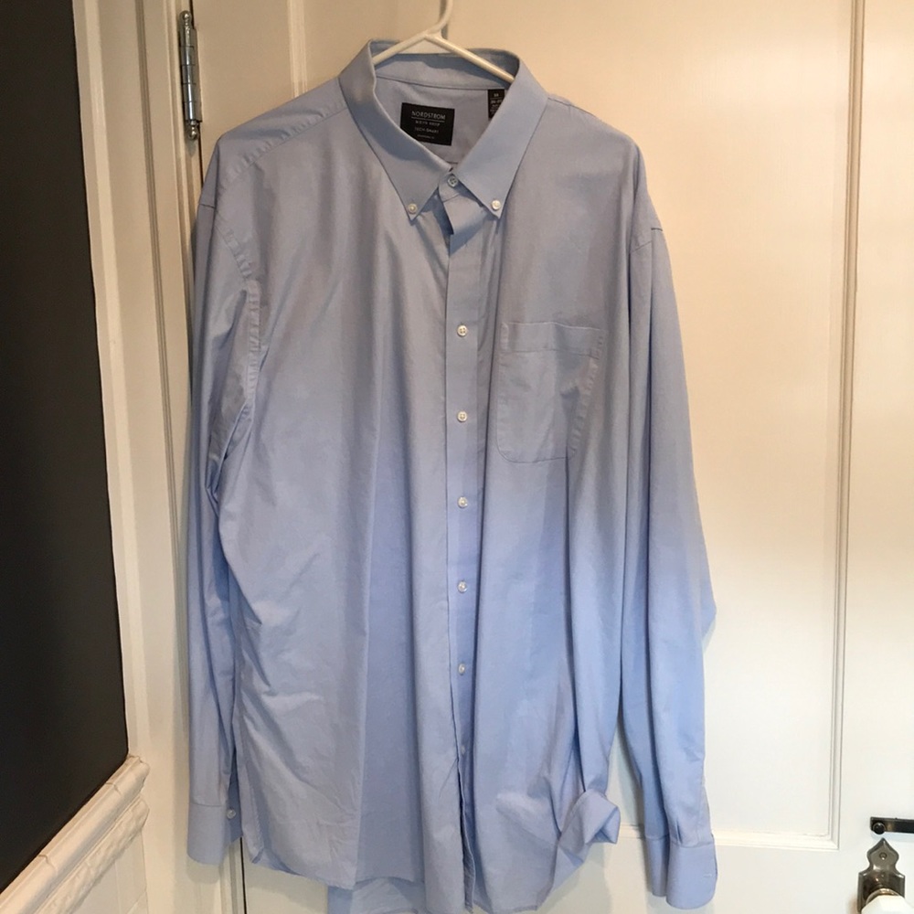 Nordstrom blue button up shirt